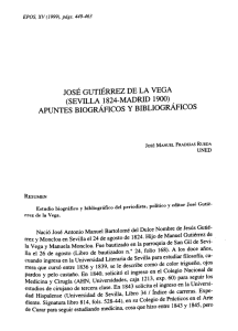 JOSÉ GUTIÉRREZ DE LA VEGA (SEVILLA 1824-MADRID 1900) APUNTES BIOGRÁHCOS Y BIBLIOGRÁFICOS