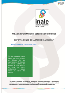 Informe de exportación - Noviembre 2015