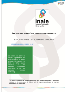 Informe de exportación - Enero 2016