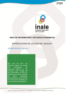 Informe de Exportación - Julio 2011