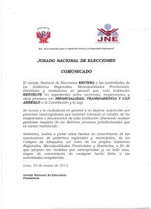 Comunicado del Jurado Nacional de Elecciones (2013-06-03)