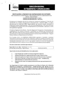 INVITACIÓN A PRESENTAR EXPRESIONES DE INTERÉS (2013-01-16)