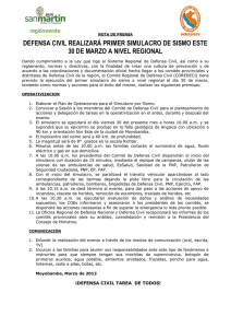 Defensa Civil realizará Primer Simulacro de Sismo este 30 de Marzo (2012-03-27)