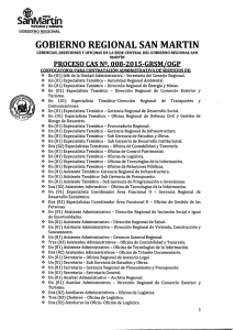 sPnMañ:ín GOBIERNO  REGIONAL SAN MARTIN PROCESO CAS Nº. 008-2015-GRSM/OGP •