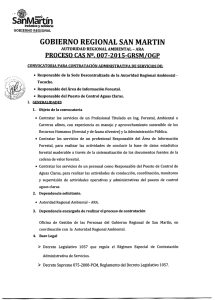 SanMáñ:ín GOBIERNO  REGIONAL SAN MARTIN PROCESO CAS Nº. 007-2015-GRSM/OGP