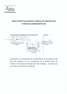 SanMartín RESULTADOS EVALUACION CURRICULAR PROCESO CAS N°009-2015-GRSM/DRTPE-SM -----------