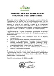 Requisitos para participar ELECCIONES del (CCR) 2011-2013...