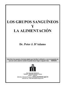 Los grupos sanguíneos y la alimentación