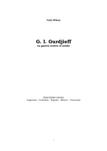 Gurdjieff, la guerra contra el sueño (Colin Wilson)