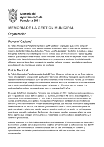 MEMORIA DE LA GESTIÓN MUNICIPAL Organización Proyecto &#34;Capitales&#34;