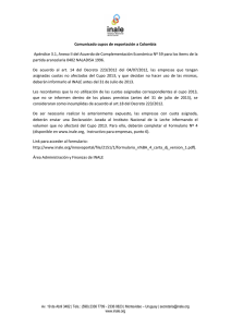 Apéndice 3.1, Anexo II del Acuerdo de Complementación Económica Nº... partida arancelaria 0402 NALADISA 1996. Comunicado cupos de exportación a Colombia