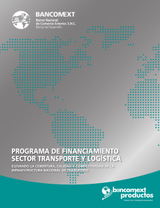 PROGRAMA DE FINANCIAMIENTO SECTOR TRANSPORTE Y LOGÍSTICA INFRAESTRUCTURA NACIONAL DE TRANSPORTE