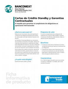 Cartas de Crédito Standby y Garantías Contractuales