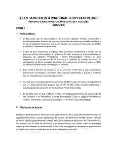 JAPAN BANK FOR INTERNATIONAL COOPERATION (JBIC) JULIO 2009 PARTE I