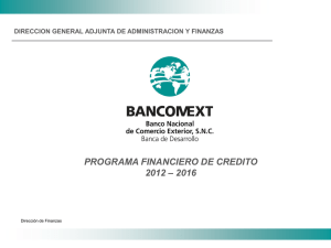 PROGRAMA FINANCIERO DE CREDITO – 2016 2012