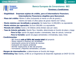 Sustainable program of European Investment Bank (EIB)