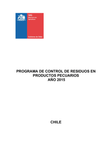Programa de Control de Residuos en Productos Pecuarios, 2015