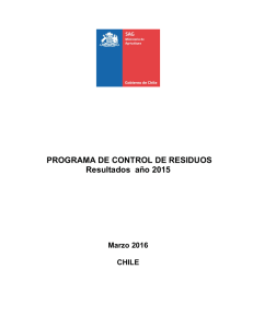 Resultados del Programa de Control de Residuos en Productos Pecuarios, 2015