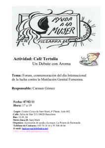 Actividad: Café Tertulia Un Debate con Aroma Tema: