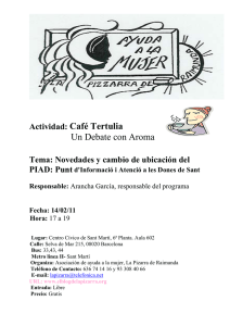 Café Tertulia Un Debate con Aroma  Actividad: