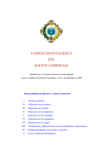 CODIGO DEONTOLÓGICO DEL AGENTE COMERCIAL