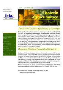 Informes Agroclimático - Noviembre 2011