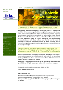 Informe Agroclimático- Abril 2012