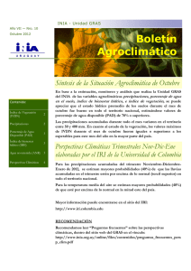 Informe Agroclimático - Octubre 2012