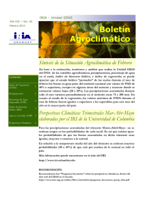 Informe Agroclimático - Febrero 2013
