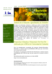 Informe Agroclimático - Setiembre 2013