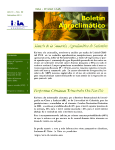 Informes Agroclimático - Setiembre 2011