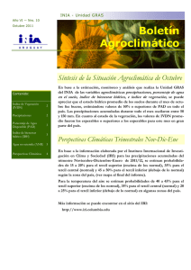 Informes Agroclimático - Octubre 2011