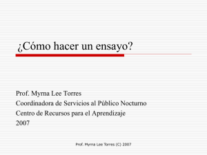 ¿Cómo hacer un ensayo?