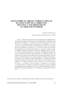 NOTAS SOBRE EL OBJETO, ÁMBITO Y REGLAS EL MERCADO INTERIOR