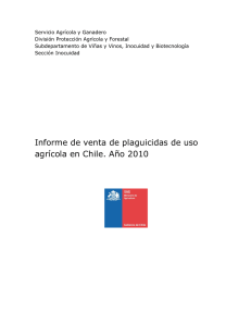 Declaración de venta de plaguicidas de uso agrícola año 2010