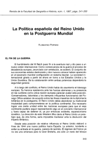 La Política española del Reino Unido en la Postguerra Mundial