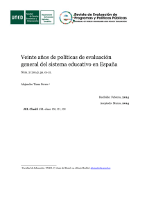 Veinte años de políticas de evaluación Núm. 2 (2014), pp. 01-21.