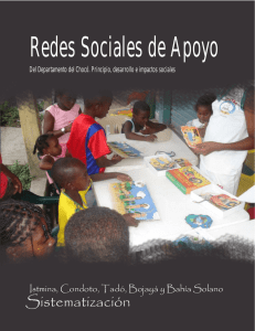 Redes Sociales de Apoyo Sistematizaci&oacute;n Istmina, Condoto, Tad&oacute;, Bojay&aacute; y Bah&iacute;a Solano