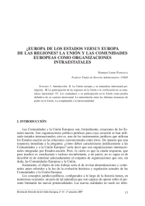 ¿EUROPA DE LOS ESTADOS EUROPEAS COMO ORGANIZACIONES INTRAESTATALES