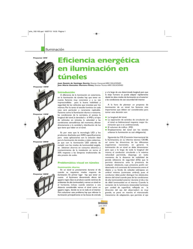 Eficiencia Energética En Iluminación En Túneles Con Airis