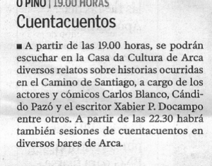 La Voz de Galicia, 7 xullo 2007