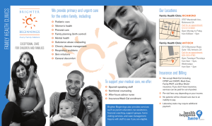 Family Health Clinic Brochure