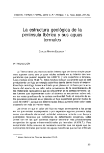 La estructura geológica de la península Ibérica y sus aguas termales
