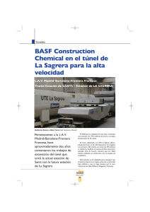 BASF Construction Chemical en el túnel de La Sagrera para la alta velocidad