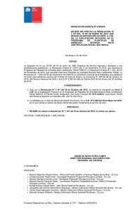 Déjese sin efecto la resolución nº 1.147 del 18 de octubre de 2012, que resuelve inscripción en nivel A LUE de la explotación pecuaria en el programa de Planteles de Animales bovinos Bajo Certificación Oficial que indica.