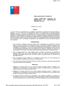 Asigna numeración adicional 8/11/2013 (AITEC S.A.)