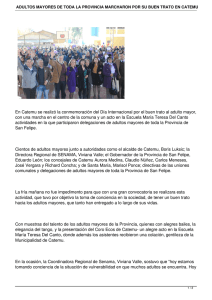 En Catemu se realizó la conmemoración del Día Internacional por... con una marcha en el centro de la comuna y...