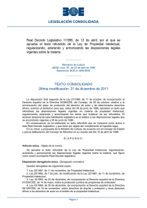 Real  Decreto  Legislativo  1/1996,  de  12... aprueba  el  texto  refundido  de  la... LEGISLACIÓN CONSOLIDADA