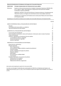 Manual de fiscalización de la Sindicatura de Comptes de la Comunitat Valenciana  ISSAI‐ES 100:  Principios fundamentales de la fiscalización del sector público 