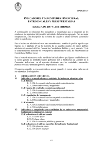 Indicadores y magnitudes del ejercicio 2007 y anteriores